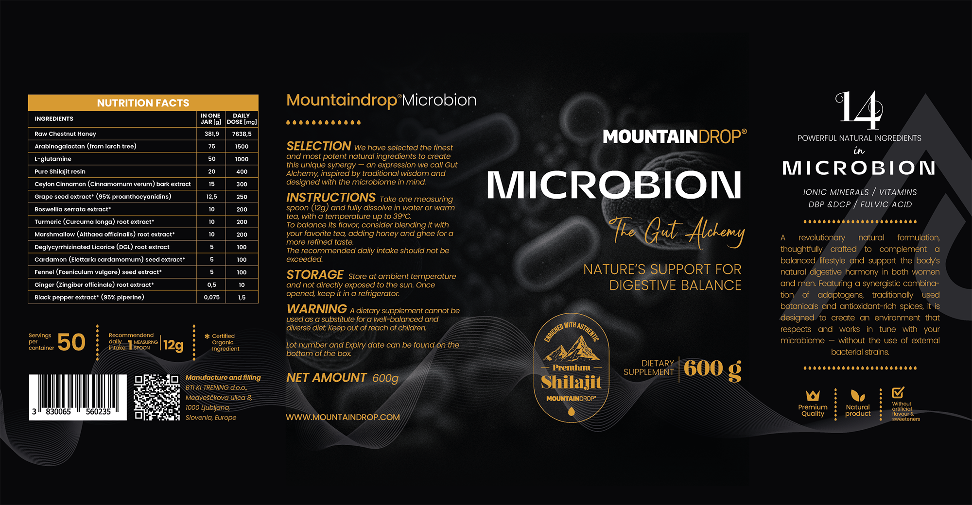 Mountaindrop® Microbion: Natural Blend for Gut Alchemy